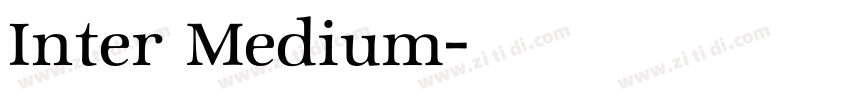 Inter Medium字体转换